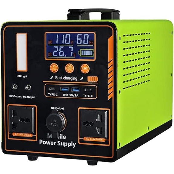 Portable 1216Wh LiFePO4 Power Station with AC