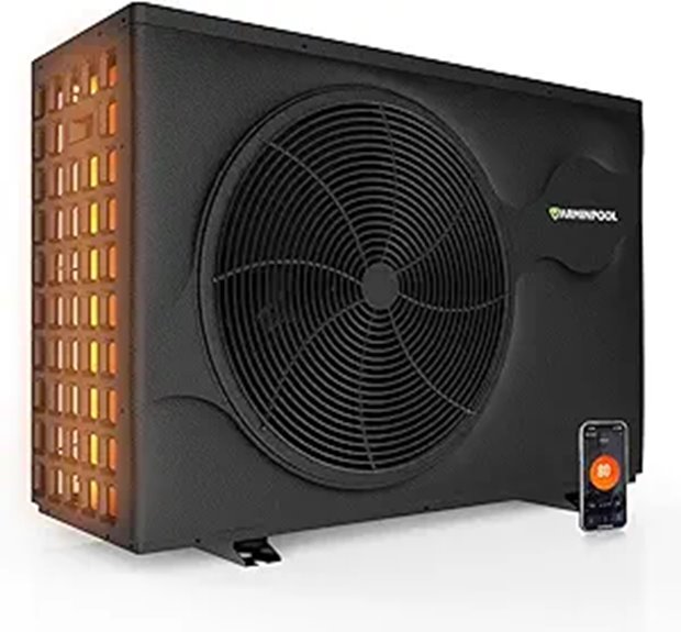 65000BTU WiFi Pool Heat Pump for 20000 Gallon Pools