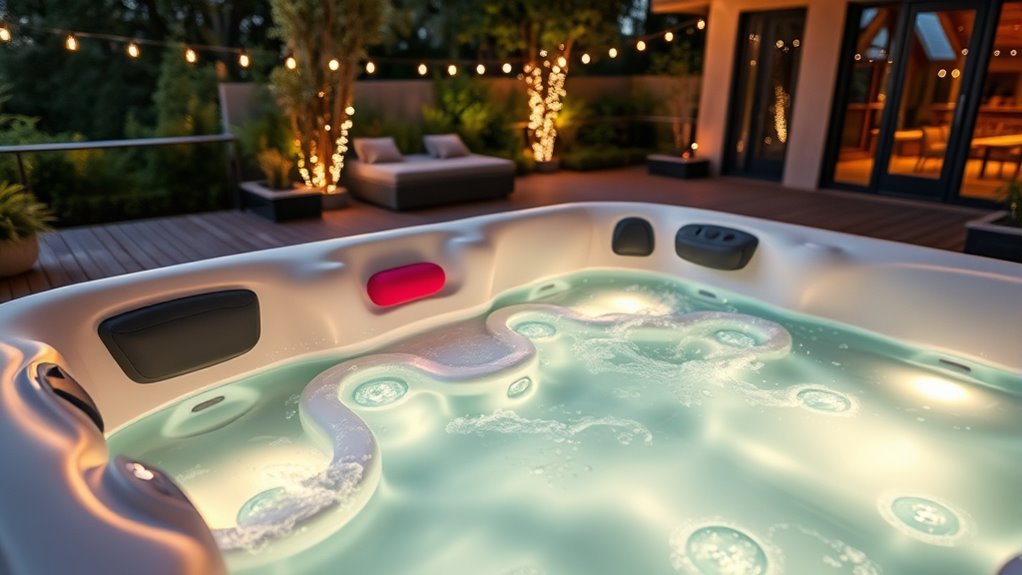 hot tub size and features
