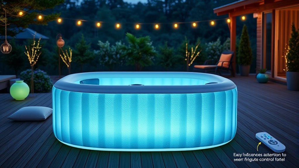 hot tub size and features