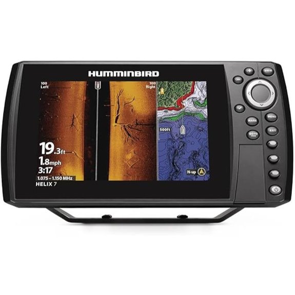 Humminbird 411590-1 Helix 7 Chirp SI GPS G4 7 G4N GPS Fish Finder with Transducer & MEGA Side Imaging