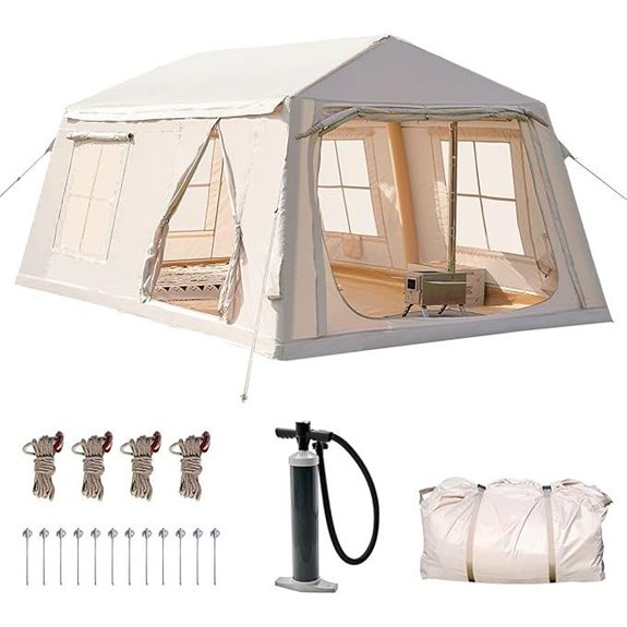 ABORON Inflatable Camping Tent with Hand Pump