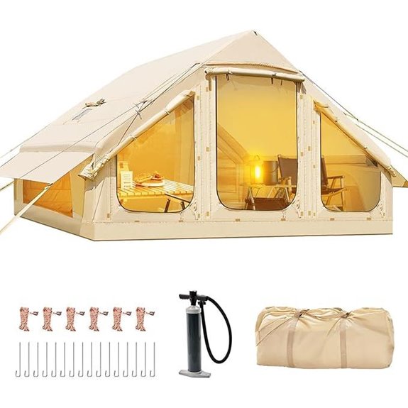 Inflatable Camping Tent with Pump for 4-12 People