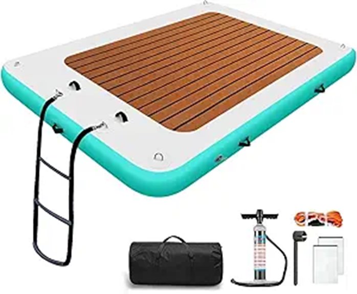 Inflatable Floating Dock for Lake and Pool
