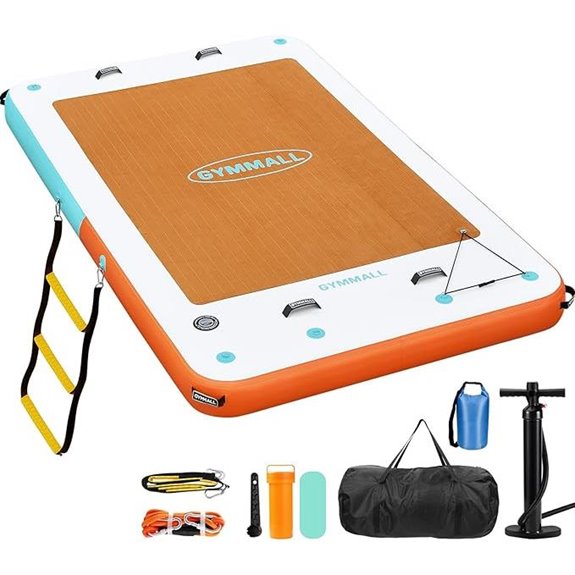 Inflatable Floating Dock with Ladder and EVA Platform