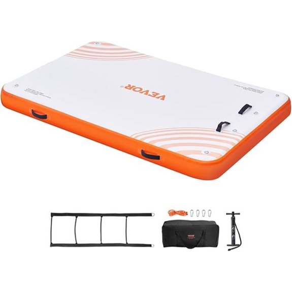 VEVOR Inflatable Floating Dock with Ladder and Bag