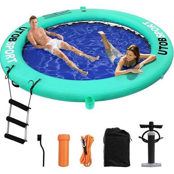 Inflatable Water Hammock Floating Dock with Cupholder