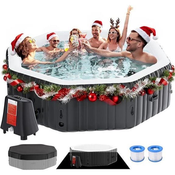 Inflatable Hot Tub for 4-6 People with Air Jets
