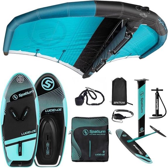 Inflatable Hydrofoil Wing Surfboard with Hydrofoil