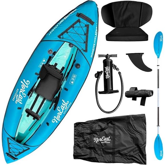 Inflatable Kayak Package 9 with Seat Paddle Case