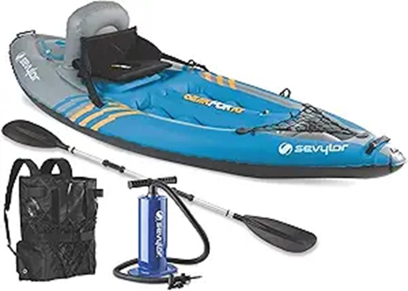 Sevylor QuickPak K1 Inflatable Kayak with Pump