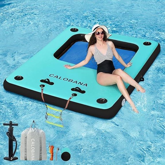 Inflatable Floating Dock with Ladder for Lake Water