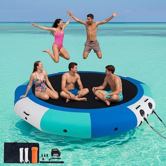 COOLWAVE Inflatable Water Trampoline for Lake & Pool