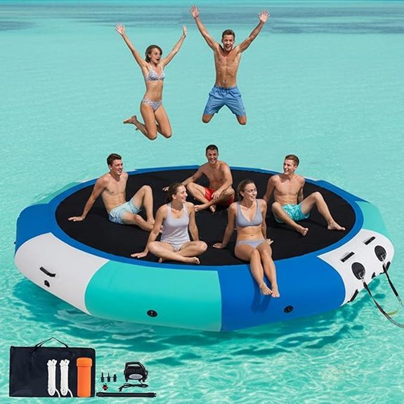COOLWAVE Inflatable Water Trampoline for Lake & Pool