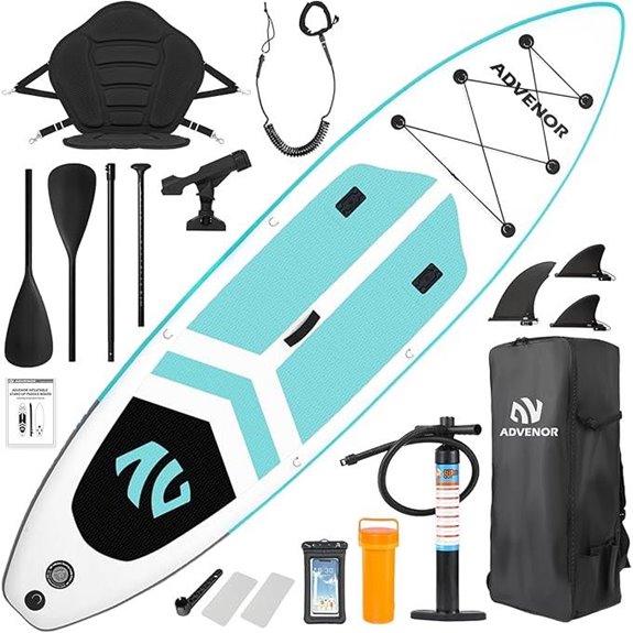 ADVENOR Inflatable Paddle Board with Accessories