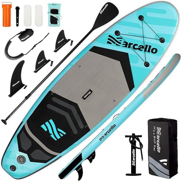 Inflatable Paddle Board with Pump Leash and Accessories