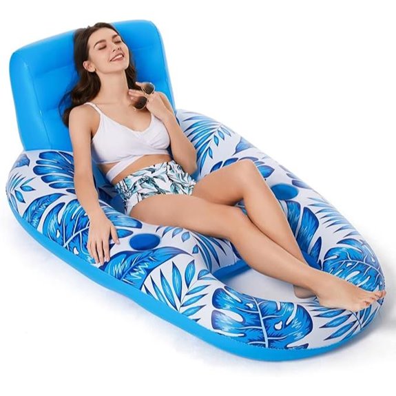 Jasonwell Inflatable Pool Float with Cup Holders