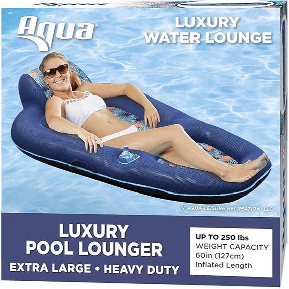 Aqua Luxury Inflatable Pool Lounger with Accessories