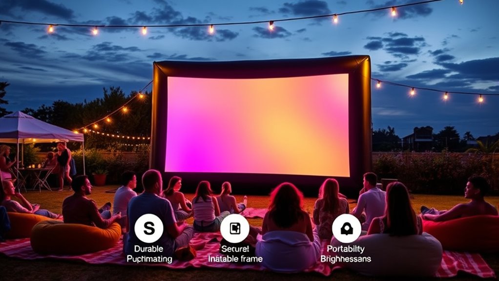 inflatable screen selection criteria