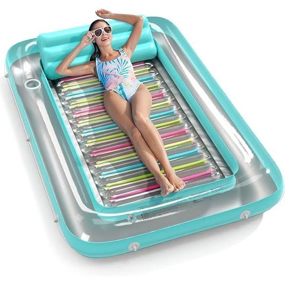 Jasonwell Inflatable Tanning Pool Lounger with Ball Pit