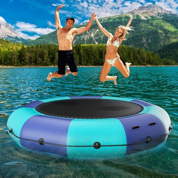 Inflatable Water Trampoline with Pump and Rope Ladder