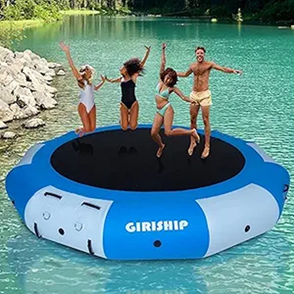 Inflatable Water Trampoline with Pump and Ladder