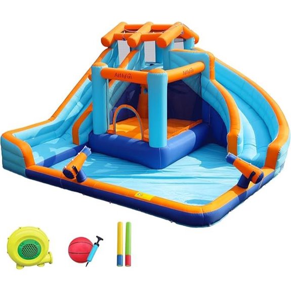 AirMyfun Inflatable Water Slide Bounce House with Pool