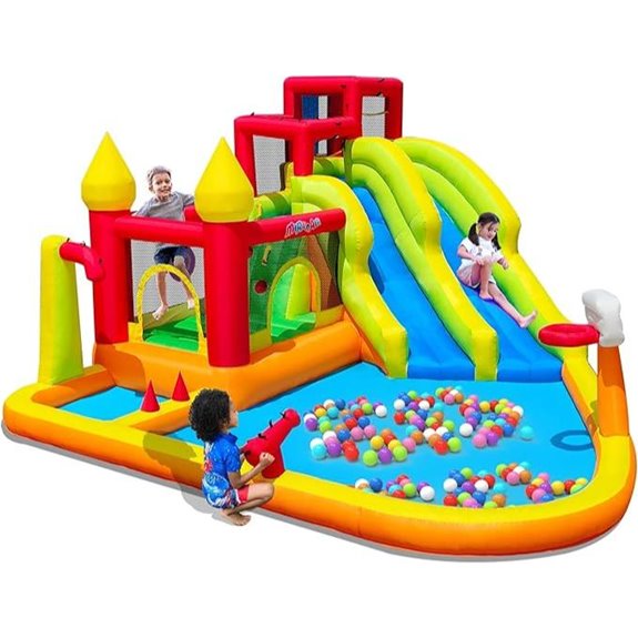 Inflatable Water Slide Bounce House with Pool and Climbing