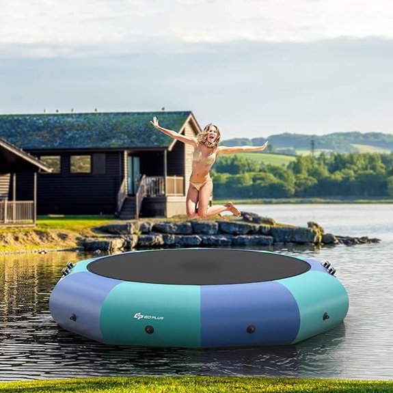 Goplus Inflatable Water Trampoline with Accessories