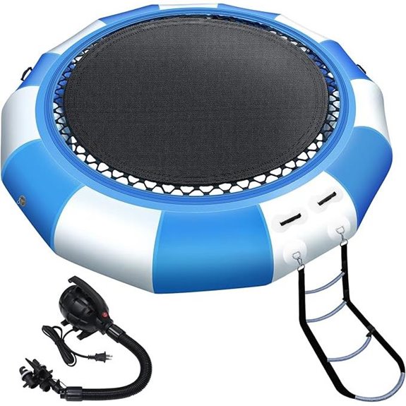 Inflatable Water Trampoline with Pump and Rope Ladder