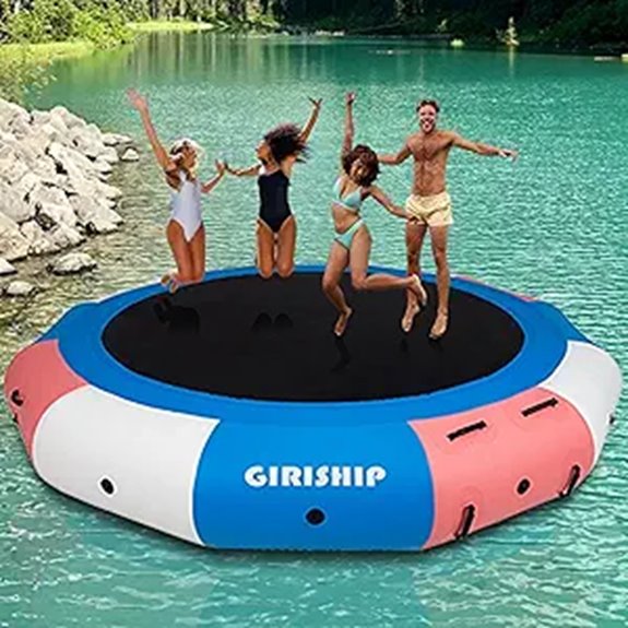 Inflatable Water Trampoline with Pump and Rope Ladder