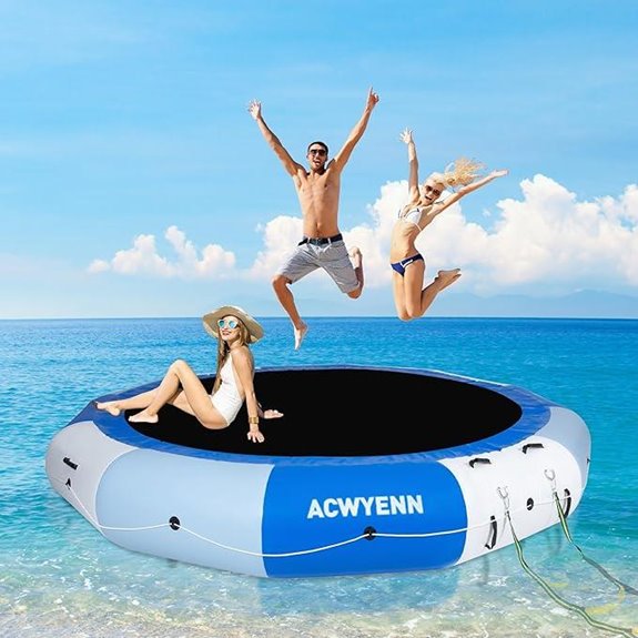 Inflatable Water Trampoline with Ladder and Ropes