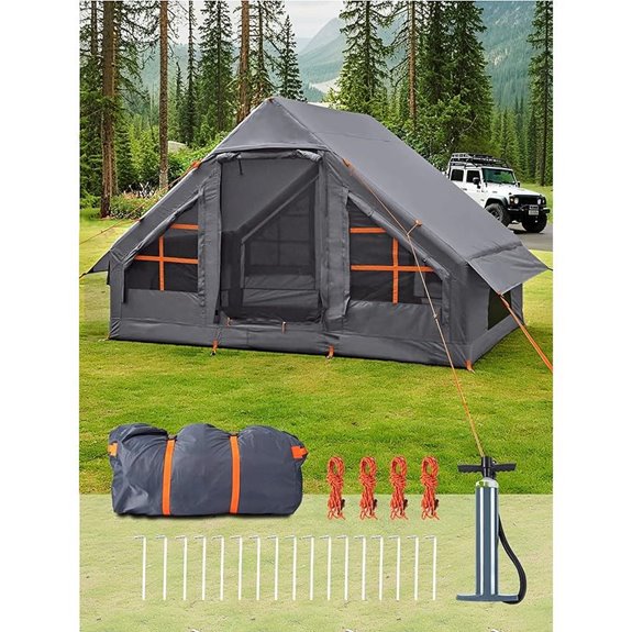 Inflatable Camping Tent with Hand Pump Waterproof PVC