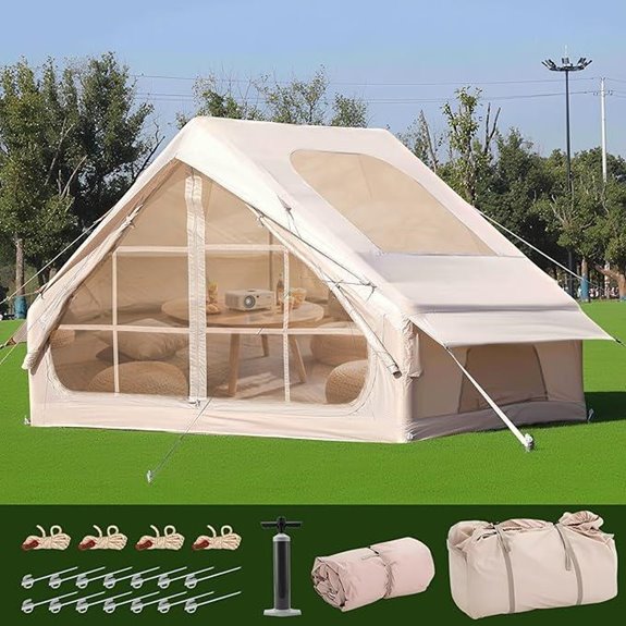 Inflatable Camping Tent with Air Pump Waterproof Windproof