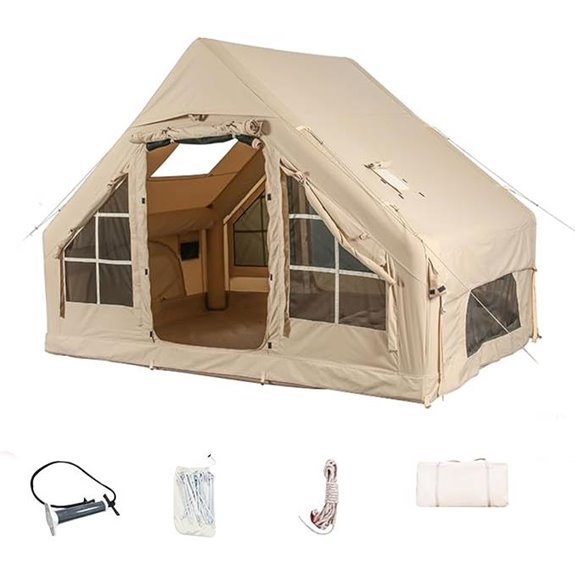 Inflatable Camping Tent with Pump Waterproof & Windproof