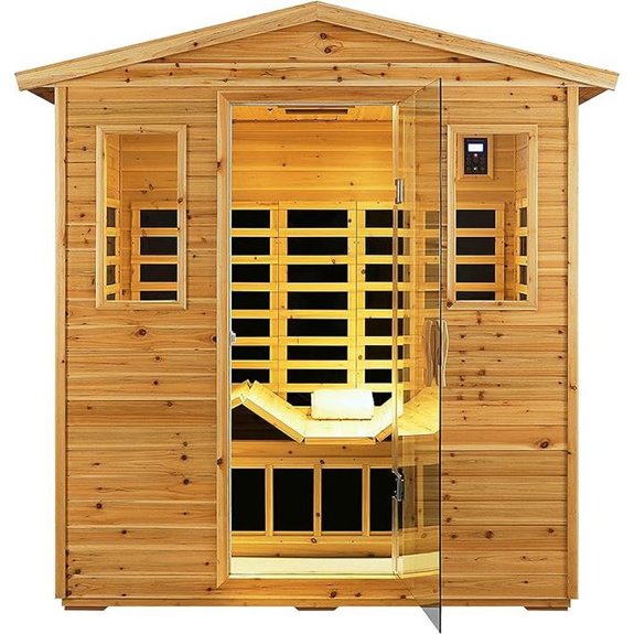 Infrared 3-Person Sauna with Bluetooth and Chromotherapy