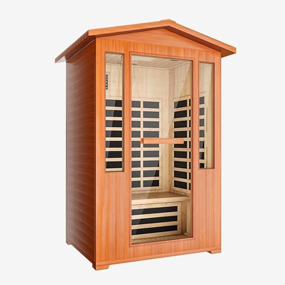 Far Infrared 2-Person Sauna with Chromotherapy Lights
