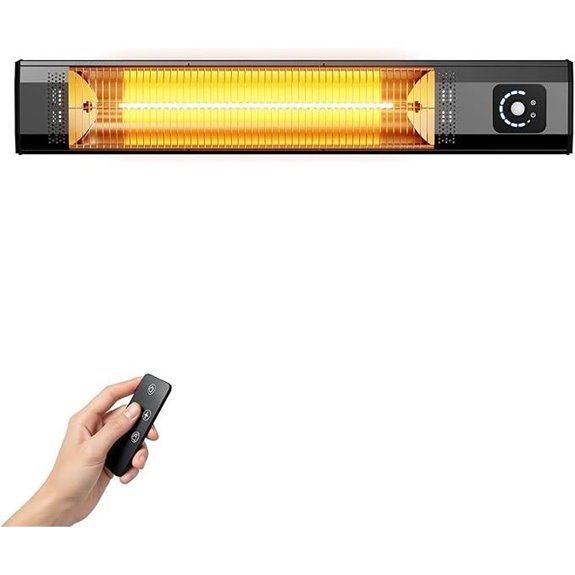 Wall-Mounted Infrared Patio Heater with Motion Sensor
