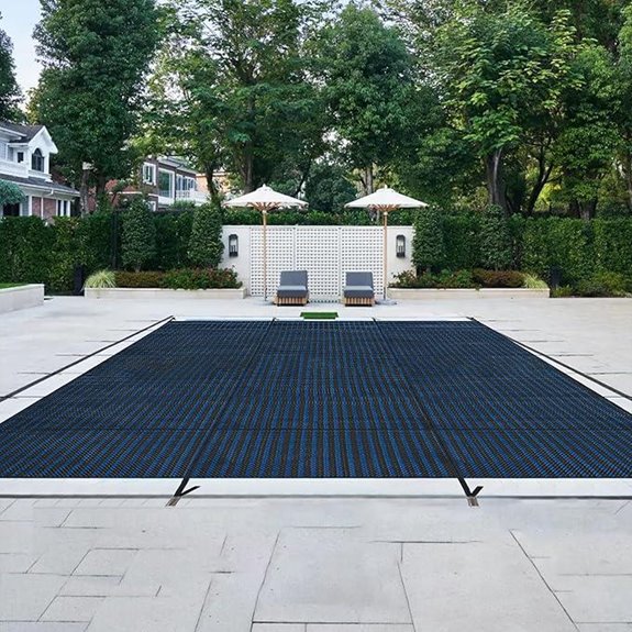 Inground Pool Safety Cover with Hardware 23x43ft