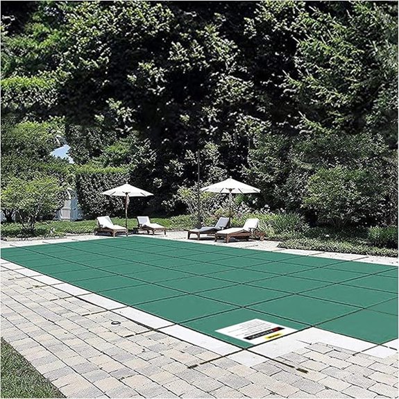 VEVOR Inground Pool Safety Cover 18'x36' Green Mesh