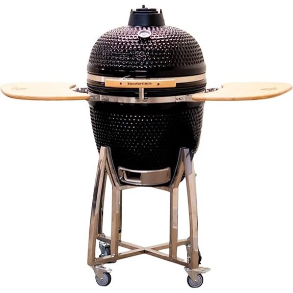21 Kamado Grill with Cart and Side Shelves