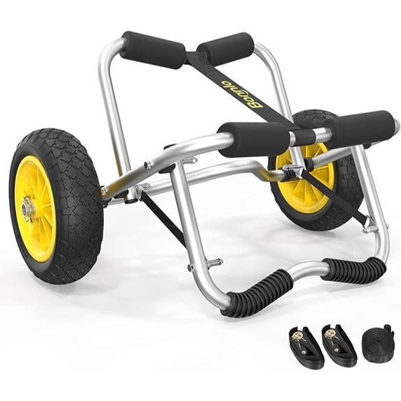 Bonnlo Kayak Cart with Airless Tires and Straps