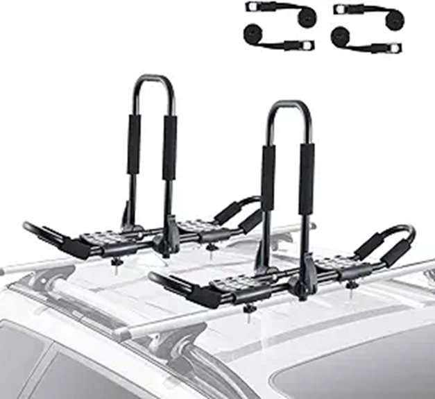 VEVOR Kayak Roof Rack Pair with Tie Down Straps