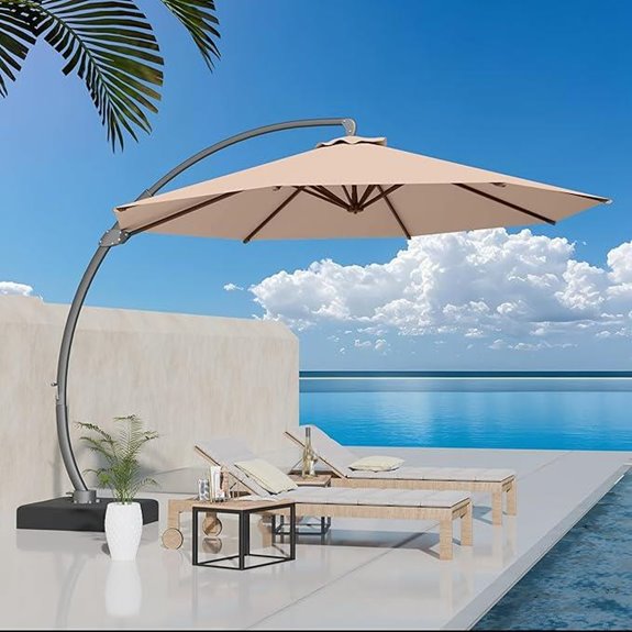 Kingdura 11ft Offset Cantilever Patio Umbrella