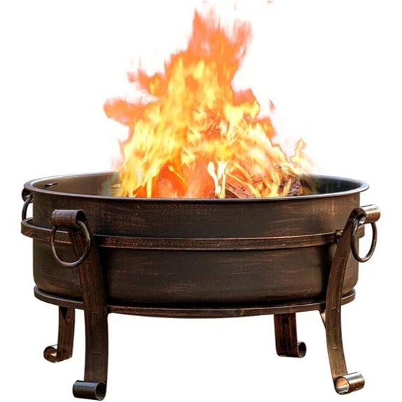 36-Inch Fire Pit with Grill Cover & Accessories