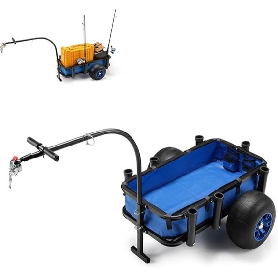 Beach Fishing Cart with Big Wheels and Large Capacity