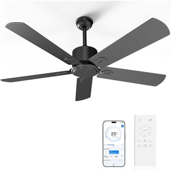 52-Inch Flush Mount Ceiling Fan with Remote