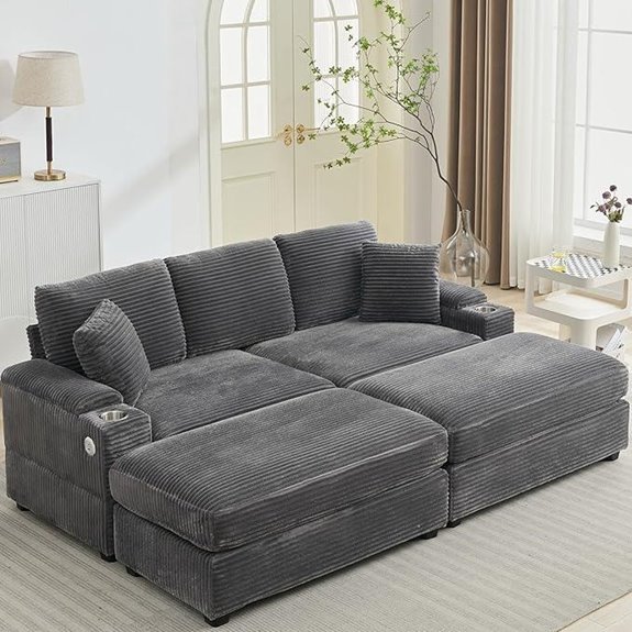 large corduroy lounge set