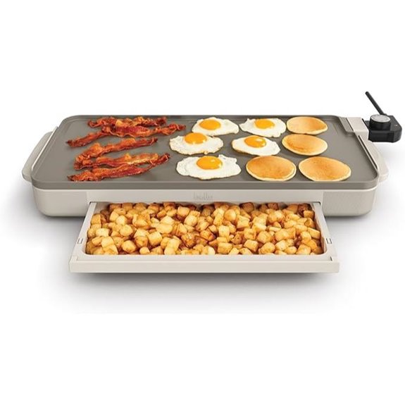 Bella 10 x 20 Electric Griddle with Warming Tray