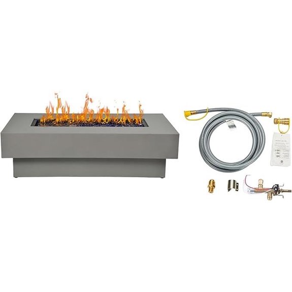 48-inch Gas Fire Table with Glass Rocks
